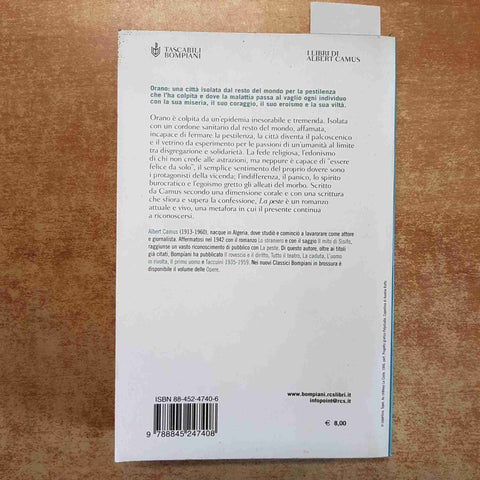 ALBERT CAMUS - LA PESTE 2005 TASCABILI BOMPIANI romanzo storico