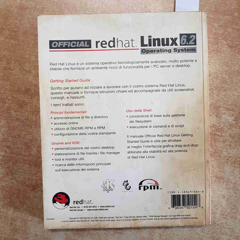 OFFICIAL RED HAT LINUX 6.2 OPERATING SYSTEM GETTING STARTED GUIDE beginner's