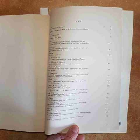 LA PIETRA DEL SAN MICHELE: RESTAURO E CONSERVAZIONE atti convegno Pavia 1985