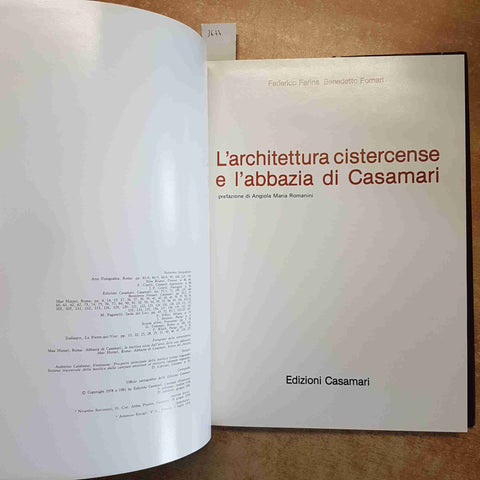 FARINA, FORNARI - L'ARCHITETTURA CISTERCENSE E L'ABBAZIA DI CASAMARI 1981