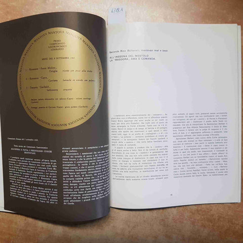 1° CAMPIONATO GASTRONOMICO LOMBARDO IL PIATTO D'ORO 1969 PAVIA polenta taragna