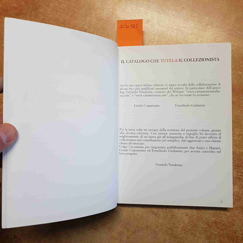 CRAPANZANO, GIULIANINI - LA CARTAMONETA ITALIANA CORPUS NOTARUM PECUNIARIARUM 1