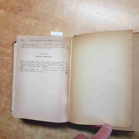 ZANOBINI - CODICE DELLE LEGGI SULLA PUBBLICA ISTRUZIONE 1956 GIUFFRE' EDITORE