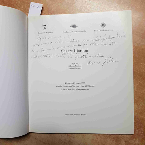 CESARE GIARDINI - ANTOLOGICA autografato!!! 1999 CASTELLO SFORZESCO VIGEVANO