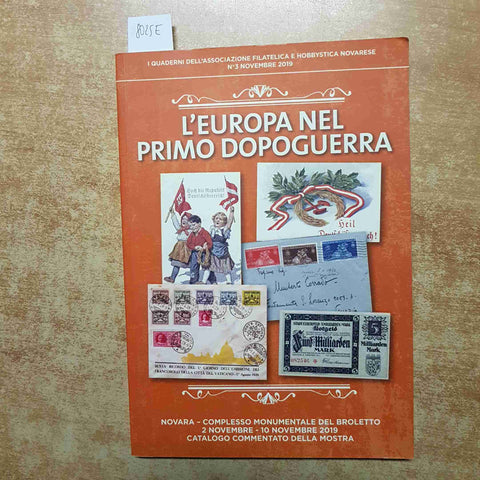 L'EUROPA NEL PRIMO DOPOGUERRA 2019 CATALOGO ASSOCIAZIONE FILATELICA NOVARESE