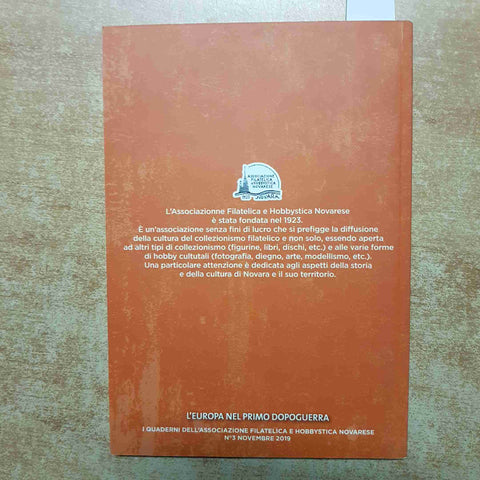 L'EUROPA NEL PRIMO DOPOGUERRA 2019 CATALOGO ASSOCIAZIONE FILATELICA NOVARESE