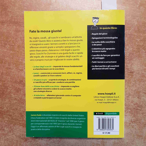 JAMES EADE - SCACCHI FOR DUMMIES 2013 HOEPLI tattiche combinazioni trucchi