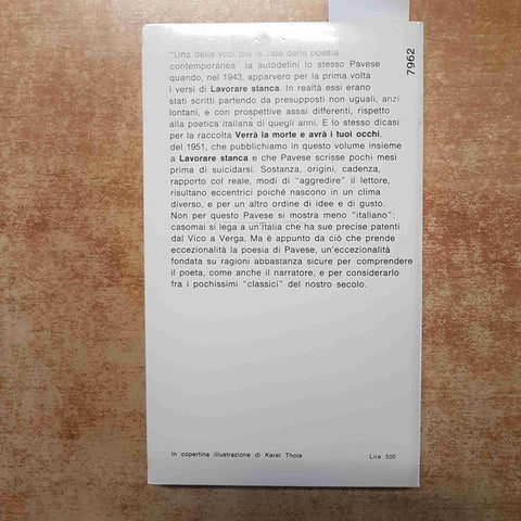 CESARE PAVESE - POESIE 1969 OSCAR MONDADORI