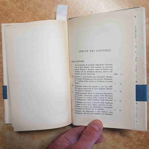 CURZIO RUFO - STORIA DI ALESSANDRO MAGNO volume 2 libri VII-X ZANICHELLI 1986
