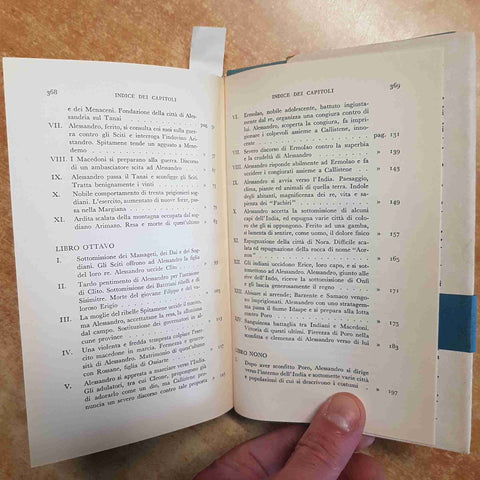 CURZIO RUFO - STORIA DI ALESSANDRO MAGNO volume 2 libri VII-X ZANICHELLI 1986