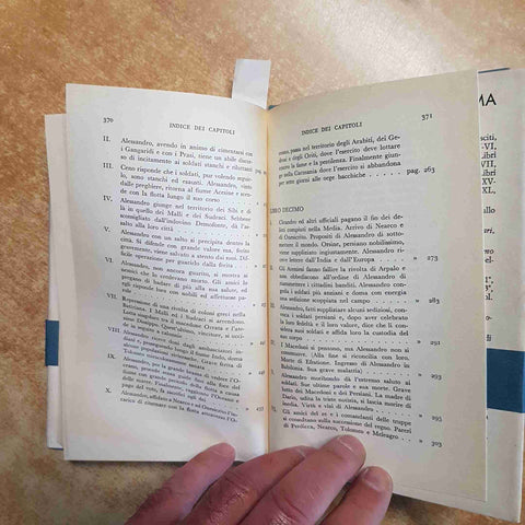 CURZIO RUFO - STORIA DI ALESSANDRO MAGNO volume 2 libri VII-X ZANICHELLI 1986