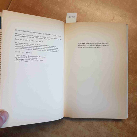 EDITH FIORE - ABDUCTIONS ENCOUNTERS WITH EXTRATERRESTRIALS 1989 SIDGWICK JACKSON