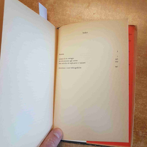 PROCESSO AGLI UNTORI MILANO 1630 CRONACA E ATTI GIUDIZIARI 1988 GARZANTI 1°ediz.