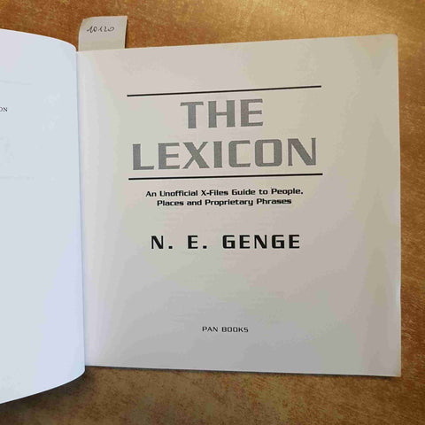 THE LEXICON ANTI-WALTONS TO ZUNIS AN UNOFFICFILES GUIDE TO PEOPLE 1997 N.E.GENGE