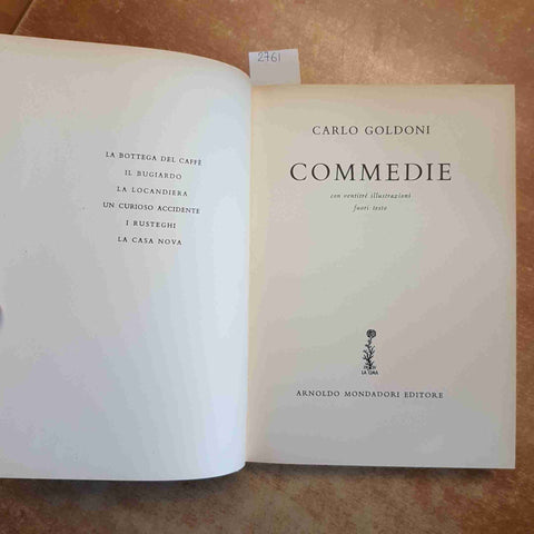 CARLO GOLDONI - COMMEDIE 1959 MONDADORI bottega caffe', bugiardo, locandiera