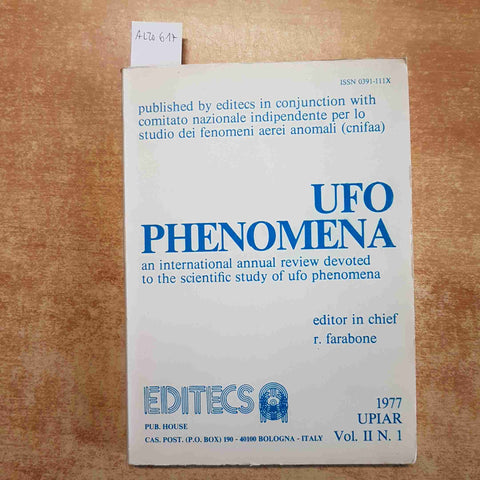 UFO PHENOMENA AN INTERNATIONAL ANNUAL REVIEW DEVOTED TO SCIENTIFIC STUDY 1977