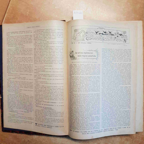 2 voll. I DIRITTI DELLA SCUOLA 1900/1903 RIVISTA SETTIMANALE ILLUSTRATA RILEGATA