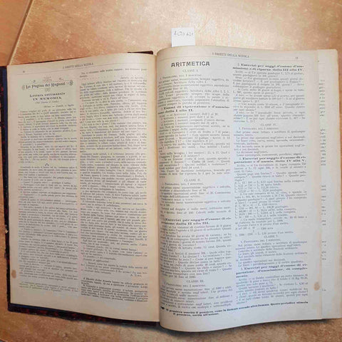 2 voll. I DIRITTI DELLA SCUOLA 1900/1903 RIVISTA SETTIMANALE ILLUSTRATA RILEGATA