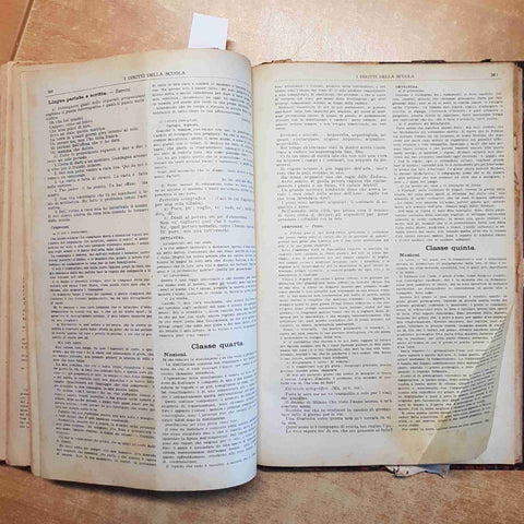 2 voll. I DIRITTI DELLA SCUOLA 1900/1903 RIVISTA SETTIMANALE ILLUSTRATA RILEGATA