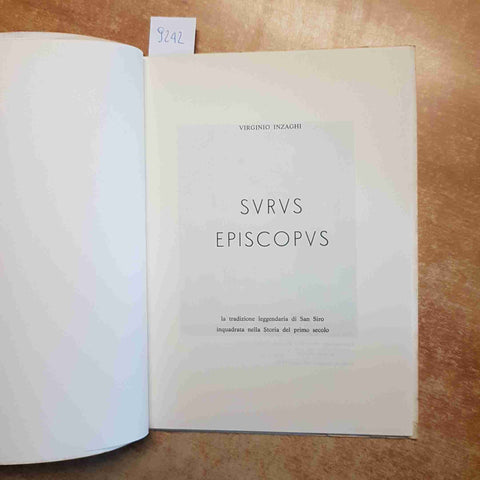 VIRGINIO INZAGHI SURUS EPISCOPUS la tradizione di San Siro 1978 GIANANI CHIOLINI