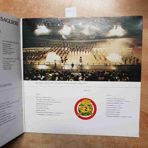 FANFARA DEL 2° BATTAGLIONE BERSAGLIERI GOVERNOLO 2 LP 33 GIRI VINILE VINYL FBG