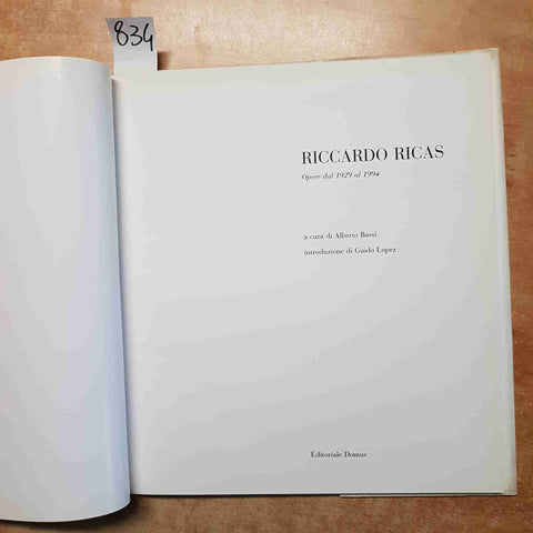 ALBERTO BASSI - RICCARDO RICAS OPERE DAL 1929 AL 1994 EDITORIALE DOMUS futurismo