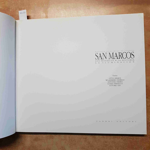 BASILICA PATRIARCAL DE VENECIA SAN MARCOS LOS MOSAICOS LA HISTORIA 1990 FABBRI