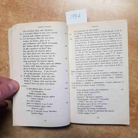 SOFOCLE - EDIPO RE, EDIPO A COLONO, ANTIGONE 1995 GARZANTI con testo a fronte