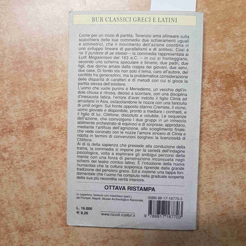 TERENZIO - IL PUNITORE DI SE STESSO 2001 BUR con testo latino a fronte