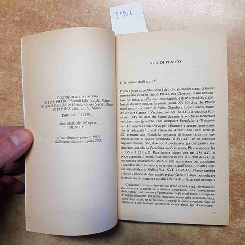 EURIPIDE - ALCESTI 1995 BUR con testo greco a fronte