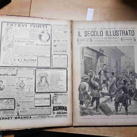 IL SECOLO ILLUSTRATO DELLA DOMENICA ANNO XVII 1905 SONZOGNO annata completa