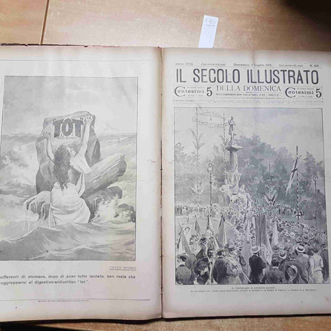 IL SECOLO ILLUSTRATO DELLA DOMENICA ANNO XVII 1905 SONZOGNO annata completa