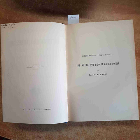 STORIA DELLA LETTERATURA TEDESCA - VOLUME 2 - VOGT, KOCH, CRIVELLI 1915 UTET