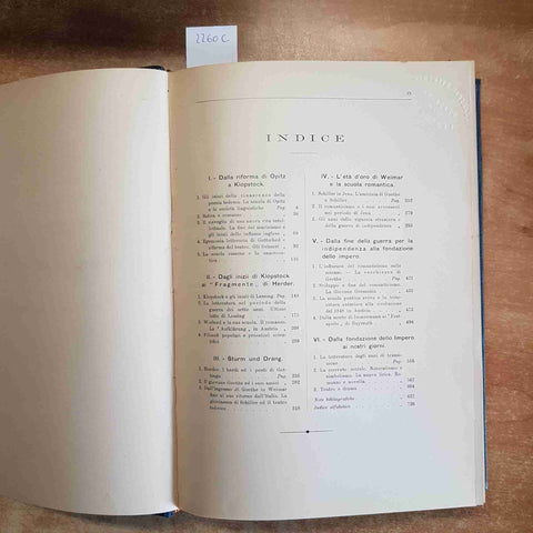 STORIA DELLA LETTERATURA TEDESCA - VOLUME 2 - VOGT, KOCH, CRIVELLI 1915 UTET