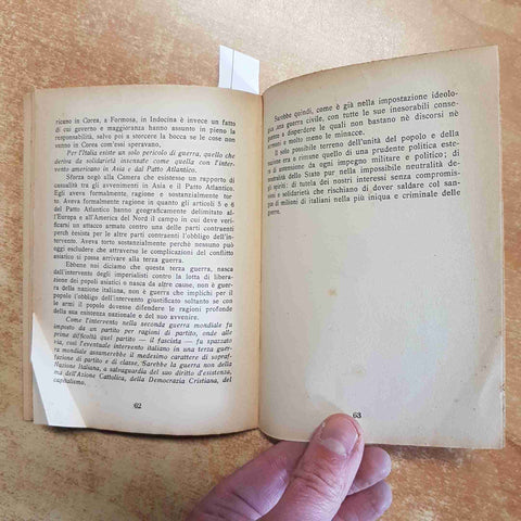 PIETRO NENNI - COREA: PER L'AUTODECISIONE DEI POPOLI CONTRO L'INTERVENTO 1950