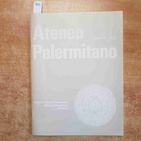 ATENEO PALERMITANO ANNO VIII n°23 BOLLETTINO UNIVERSITA' STUDI DI PALERMO 1984