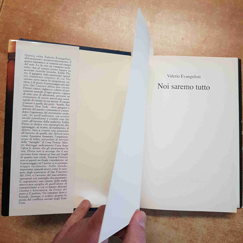 VALERIO EVANGELISTI - NOI SAREMO TUTTO 2005 MONDOLIBRI NOIR GIALLO THRILLER