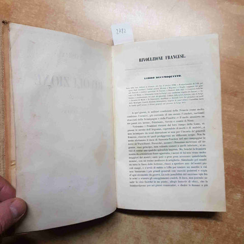 THIERS - STORIA DELLA RIVOLUZIONE FRANCESE volume 2° LE MONNIER 1845