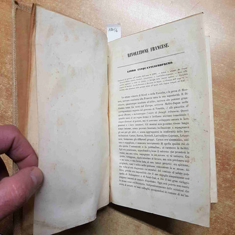 THIERS - STORIA DELLA RIVOLUZIONE FRANCESE volume 5° LE MONNIER 1848