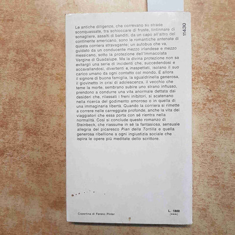 JOHN STEINBECK - LA CORRIERA STRAVAGANTE 1977 OSCAR MONDADORI romanzo picaresco