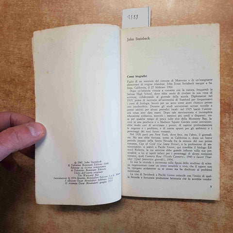 JOHN STEINBECK - LA CORRIERA STRAVAGANTE 1977 OSCAR MONDADORI romanzo picaresco