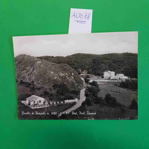 BRALLO DI PREGOLA M.1000 TENNIS 1969 CARTOLINA EPOCA VINTAGE POSTCARD VIAGGIATA