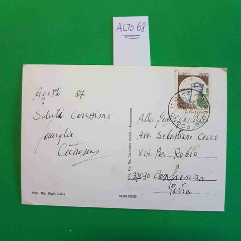PRERRO DI POGNO M.600 LAGO D'ORTA 1987 CARTOLINA EPOCA VINTAGE POSTCARD