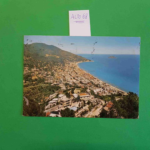 ALASSIO VEDUTA PANORAMICA DA PONENTE 1977 CARTOLINA EPOCA VINTAGE POSTCARD
