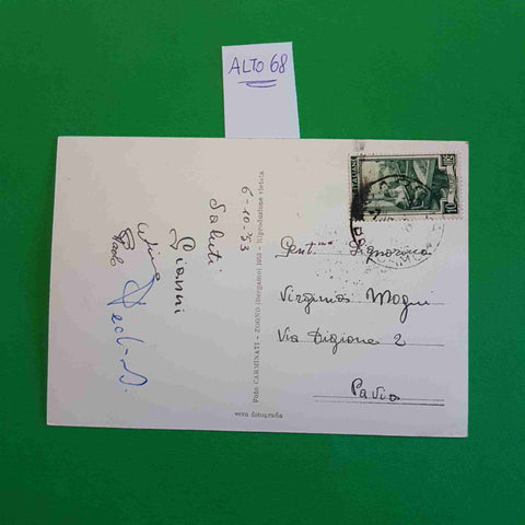 PIZZO DEL DIAVOLO DEL TENDA OROBIE M.2914 CARTOLINA EPOCA VINTAGE POSTCARD