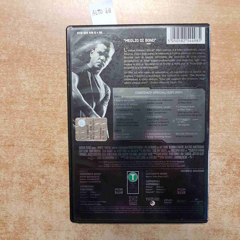 2 DVD THE BOURNE ULTIMATUM IL RITORNO DELLO SCIACALLO MATT DAMON 2007 UNIVERSALE