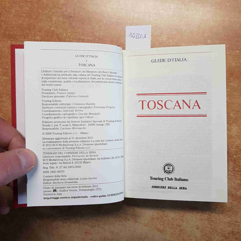 GUIDE D'ITALIA TOSCANA TOURING CLUB ITALIANO CORRIERE DELLA SERA guida rossa