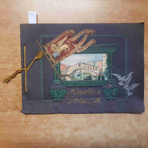 RICORDO DI VENEZIA 24 VEDUTE ALBUM CON CORDONCINO vintage CESARE CAPELLO MILANO