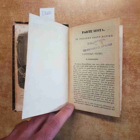 L'EBREO ERRANTE ROMANZO DI EUGENIO SUE VOLUME 3+4 BORRONI E SCOTTI 1848 MILANO