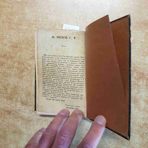 L'EBREO ERRANTE ROMANZO DI EUGENIO SUE VOLUME 9+10 BORRONI E SCOTTI 1849 MILANO